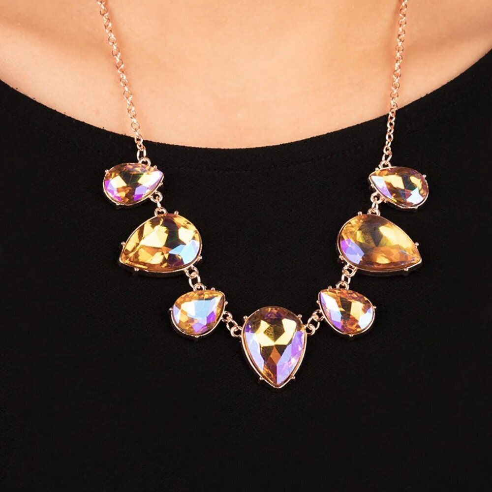 Paparazzi Jewelry Accessories - Otherworldly Opulence - Multi Oil Spill Necklace